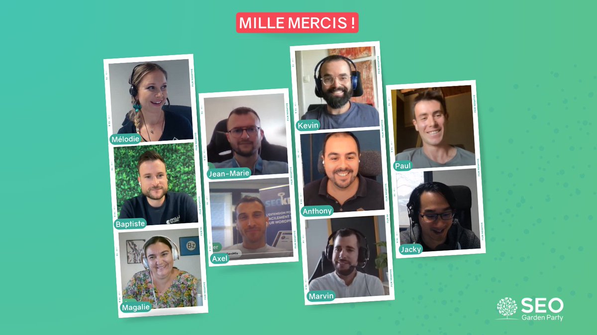 Succès pour la 10e édition de la SEO Garden Party 👏

Jeudi 5 octobre, on a eu le plaisir de vous accueillir à la SEO Garden Party, mille mercis pour merci votre participation

🤩 Cette journée a été riche en expertise et en connaissance, alors merci à tous les intervenants :