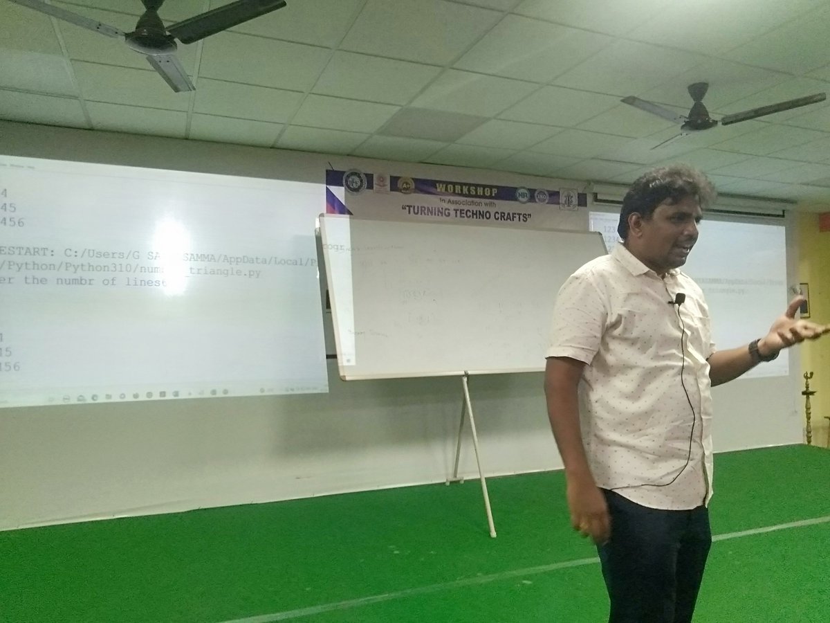 tecnrt's tweet image. Day-2 #A_Three_Day_Workshop on #Python_Programming in Association with #Turning_Techno_Crafts Organized by Department of ECE During:09th to 11th October, 2023