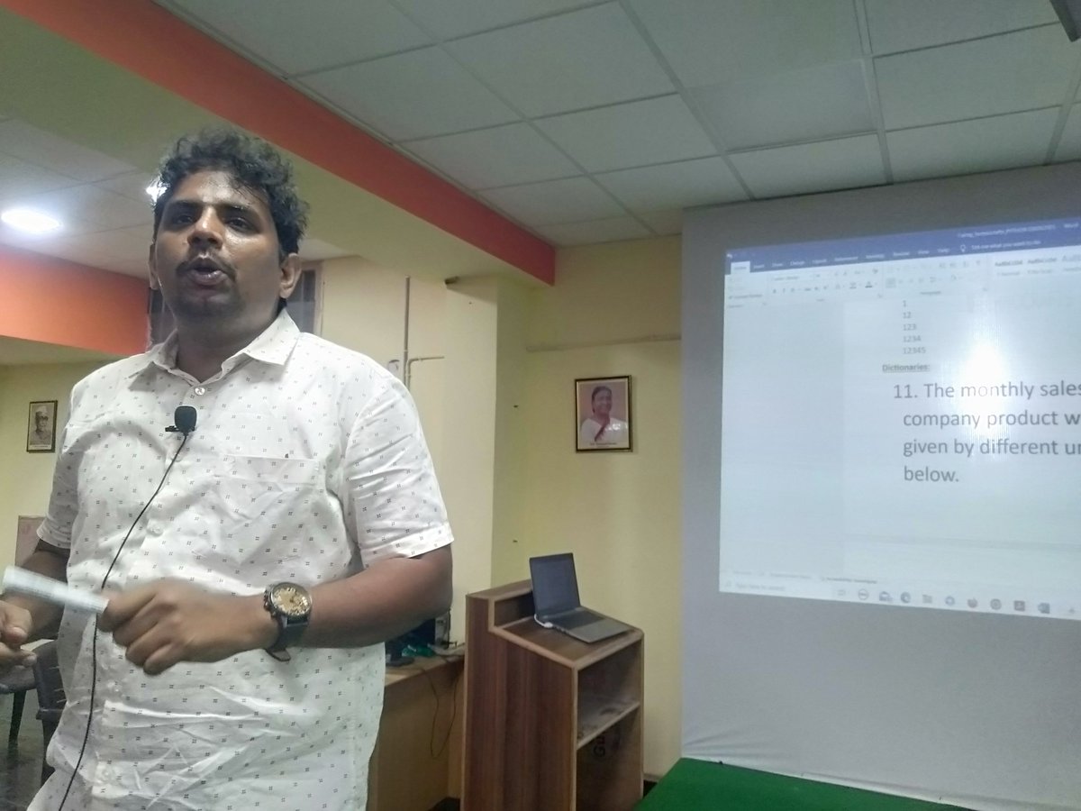 tecnrt's tweet image. Day-2 #A_Three_Day_Workshop on #Python_Programming in Association with #Turning_Techno_Crafts Organized by Department of ECE During:09th to 11th October, 2023