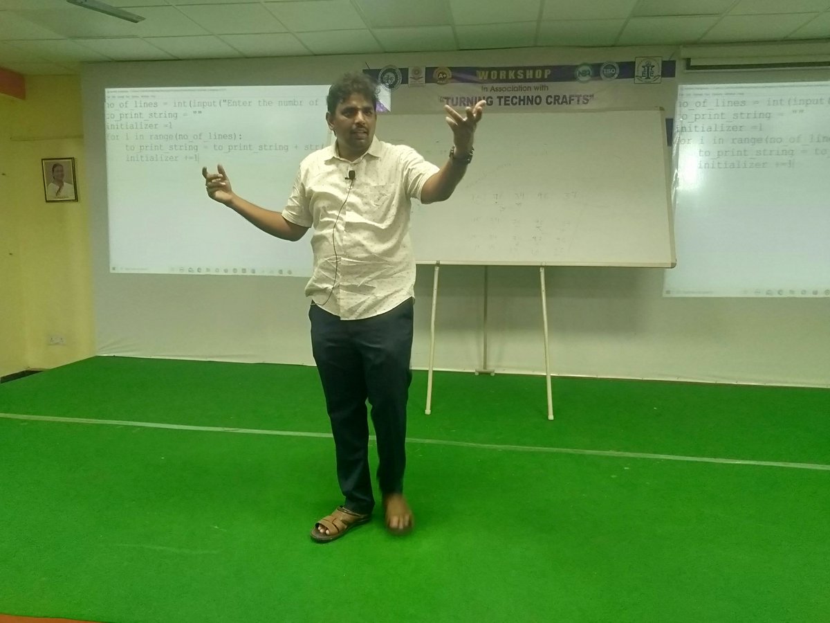 tecnrt's tweet image. Day-2 #A_Three_Day_Workshop on #Python_Programming in Association with #Turning_Techno_Crafts Organized by Department of ECE During:09th to 11th October, 2023