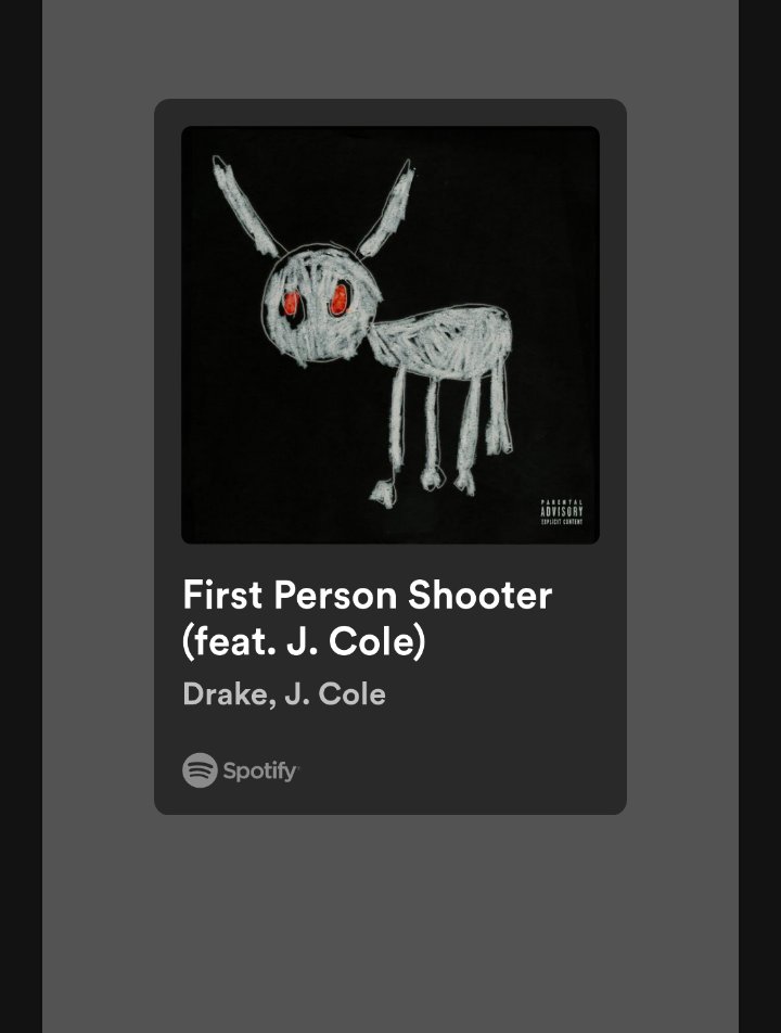 Smallears90's tweet image. 17. First person shooter by @Drake and @JColeNC already topping charts as expected. The perfect combo anyone will like to listen to. Listen to this beautiful song spotify.link/nynsbDGpMDb

#firstpersonshooter #chartoftheday Drake Jcole
