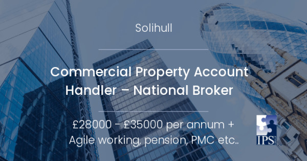 FancourtMark's tweet photo. Apply today! Commercial Property Account Handler – National Broker, £28000 - £35000 per annum + Agile working, pension, PMC etc.. - #Solihull. https://t.co/nHtsklVJTe https://t.co/OhKkEof3Tt