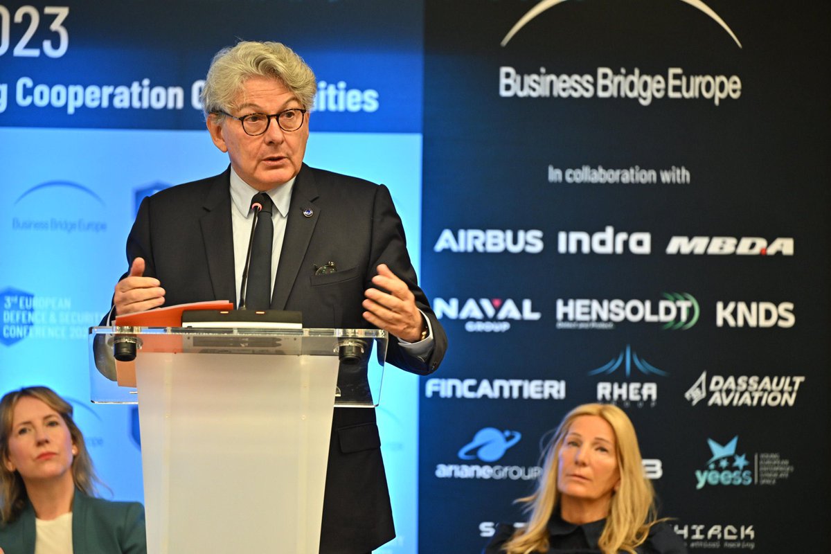 ThierryBreton's tweet photo. Facing the new geopolitical reality, Europe must enhance its #DefenceReadiness🇪🇺
This calls for a paradigm shift for the EU defence #industry.
🔜 Working on a new EU Defence Industry Strategy and the European Defence Investment Programme.
https://t.co/5K2UJuBTh6
#EuropePower https://t.co/YQjSRh5mlj