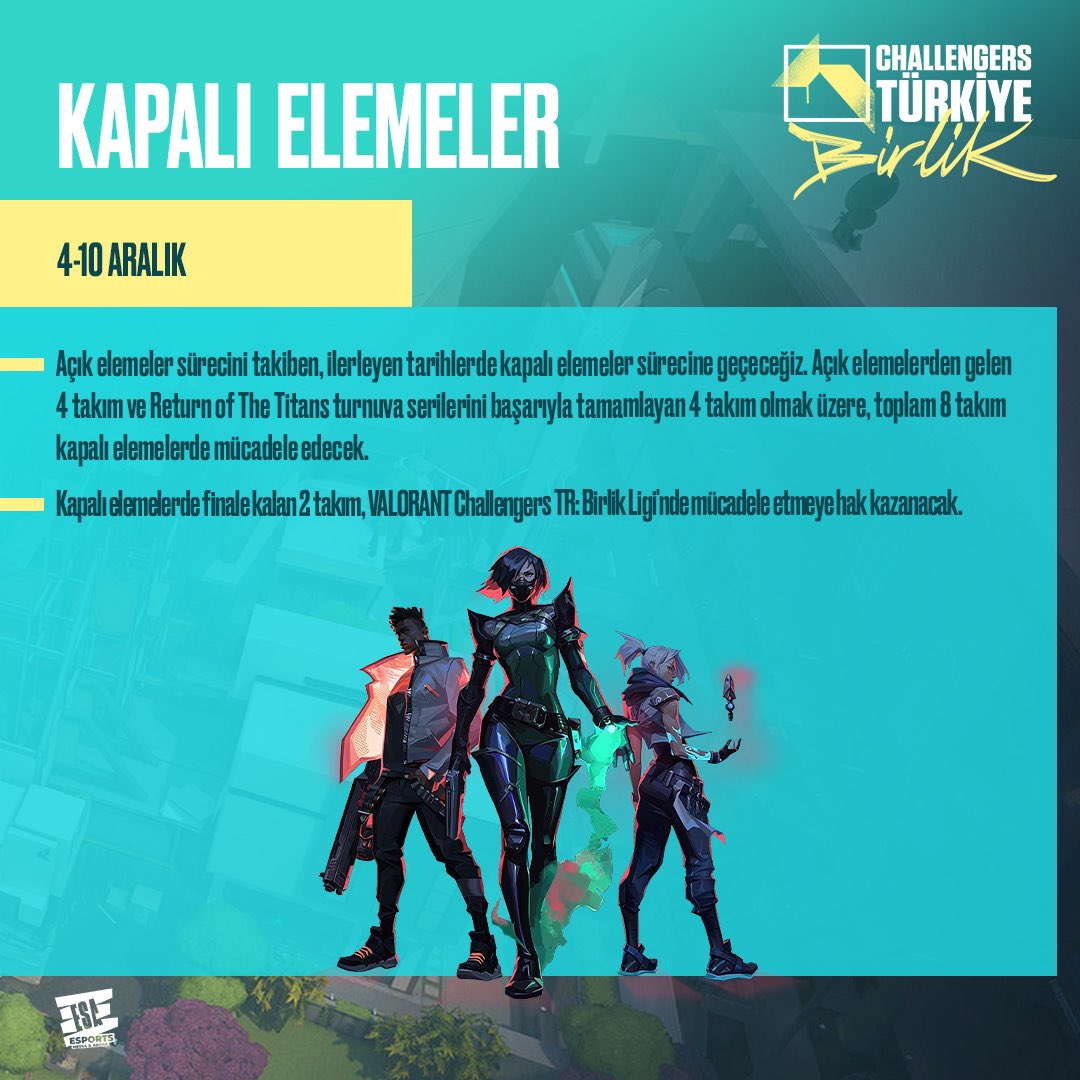 VALORANT Challengers Türkiye: Birlik Ligi hakkında:

#ChallengersTR