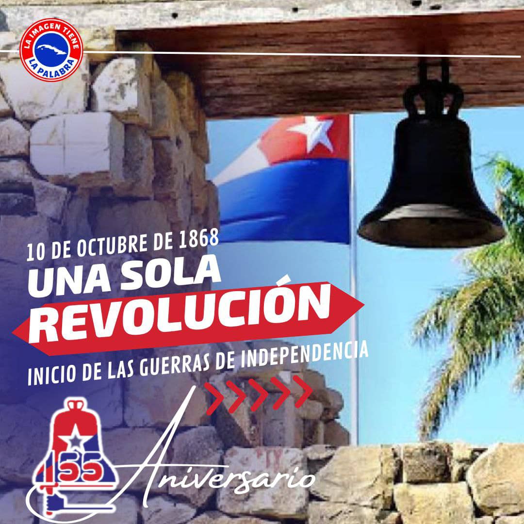 El 10 de Octubre de Octubre de 1968 en la Demajagua, iniciaron las luchas por la independencia de la Patria, comenzó a forjarse una tradición de lucha y voluntad de hacer de #Cuba una nación libre y soberana #UnaSolaRevolución #MujeresEnRevolución