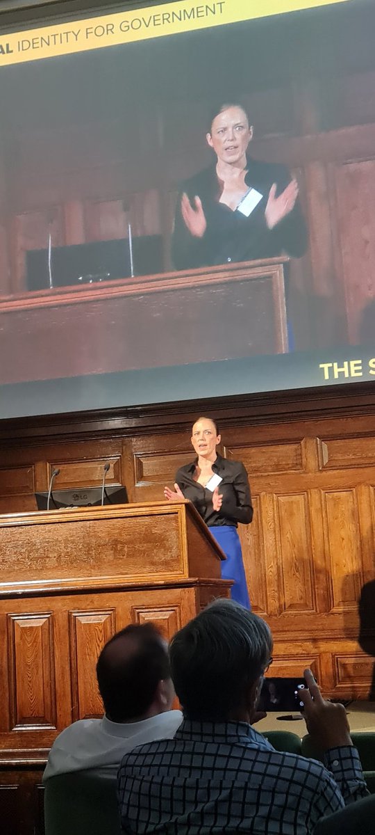 The awesome <a href="/MelissaRuscoe/">Melissa Ruscoe</a> talking about NHS Login and how it's evolved. Great speakers so far today! #ThinkDigiID