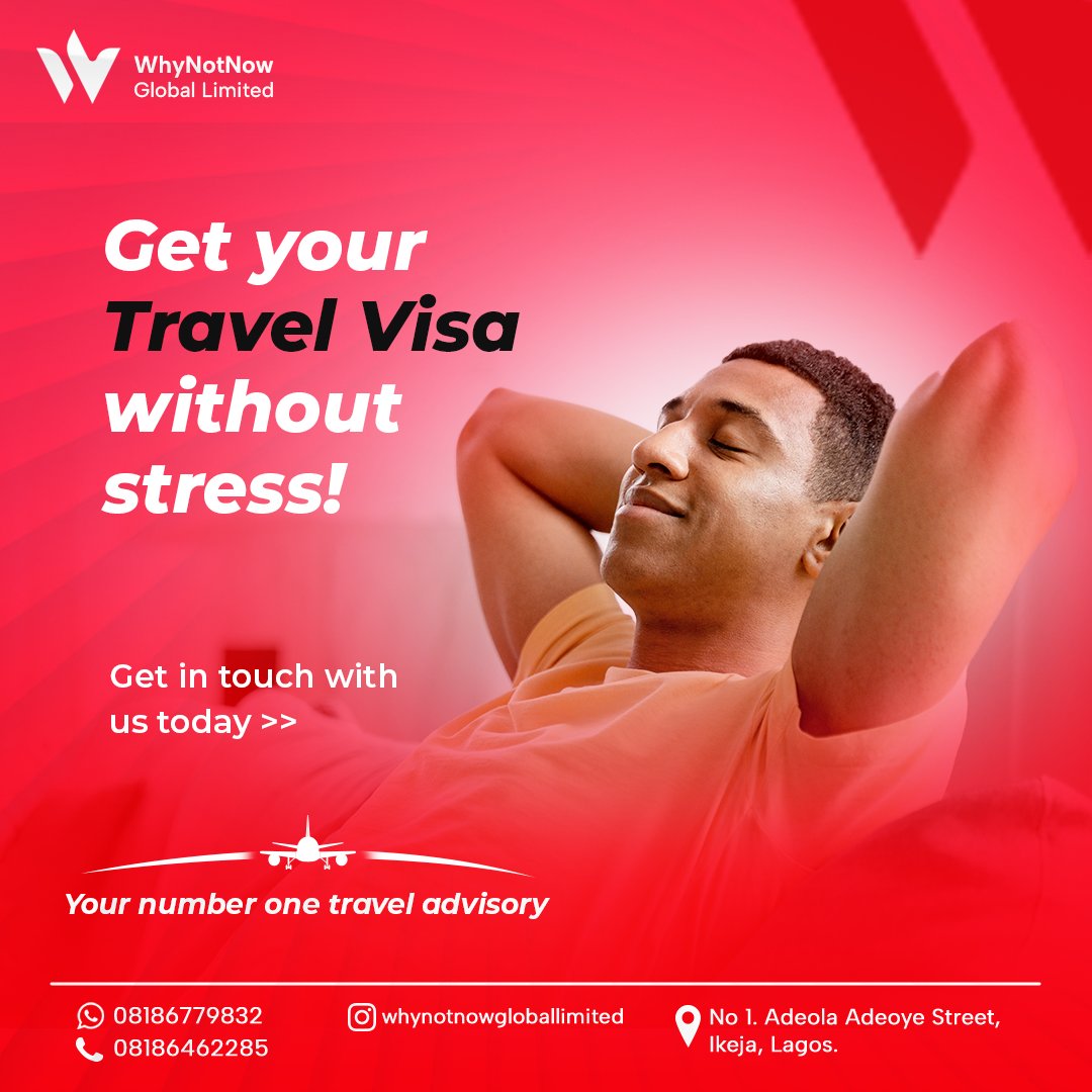 One thing is certain, our clients gets their visa with  💯.

Why don't you contact us inorder to enjoy that stress free visa process .

#visa #visaprocessing #visaapproval #travel #travelabroad #studyabroad #workabroad #visitabroad #exploretheworld #explore #travelagency