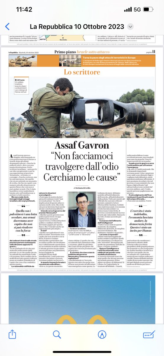 Ne consiglio la lettura da <a href="/laRepubblica/">larepubblica</a> di oggi