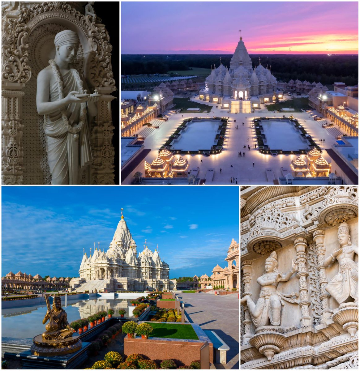 SunielVShetty's tweet photo. Amazed by the marvelous architecture of the @akshardham_usa
It truly looks like one of the wonders of the world. My last visit was blessed by the presence of Guru Mahant Swami Maharaj ji and I look forward to many more! Congratulations. https://t.co/cUYKOZiTrm