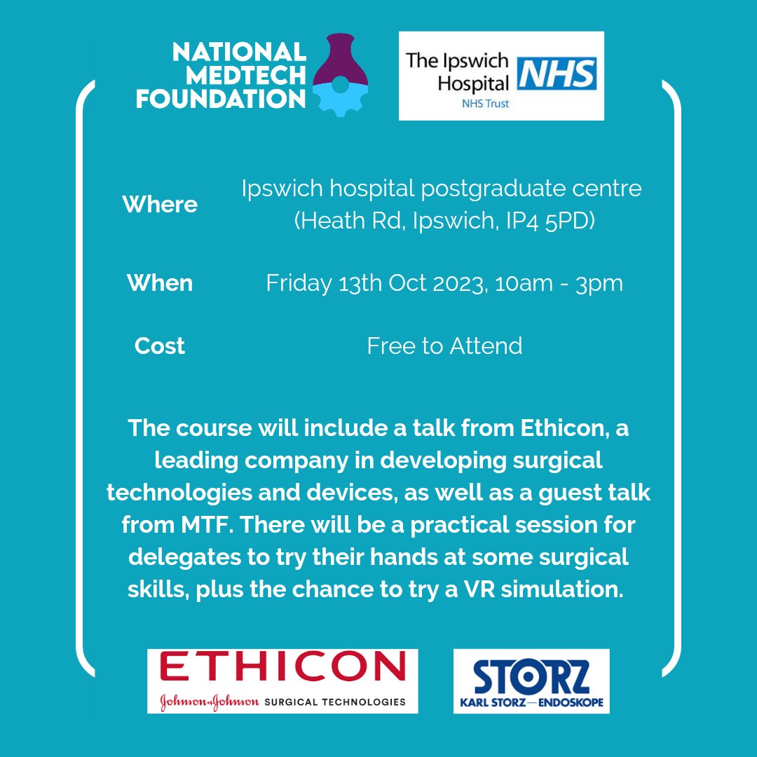 MTF is excited to announce we will be delivering a talk as part of Ipswich Hospital's Basic and Laproscopic Surgical Skills Course. The event is free to attend and will be in person at Ipswich Hospital on October 13th.

Hope to see you there!