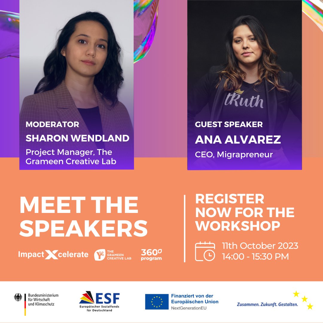 Meet our Speakers and join us for an inspiring workshop on ALIGNING YOUR PURPOSE WITH IMPACT! Register here: eu1.hubs.ly/H05G9tk0