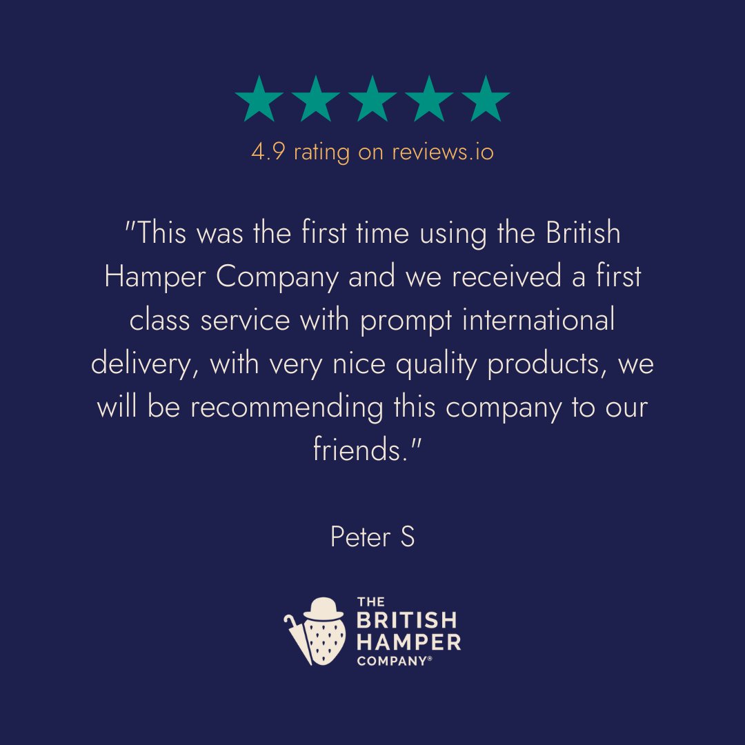 We love making an excellent first impression!

Looking forward to helping you (and your friends!) in the future, Peter 😊

#Recommendations #BritishHamper #InternationalDelivery
