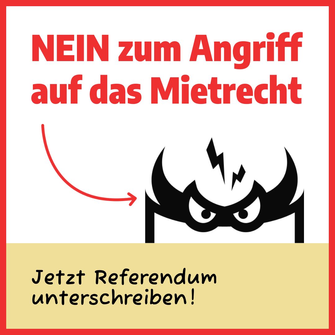 🔴 Die Unterschriftensammlung hat begonnen!! Helfen Sie mit: Unterschreiben Sie das Doppel-Referendum gegen den Angriff auf das Mietrecht durch die Immo-Lobby. ✍ 

⚠ Wichtig: beide Referenden unterschreiben.⚠
Hier unterschreiben 👉 mietrechts-angriff-nein.ch/referendum-unt…