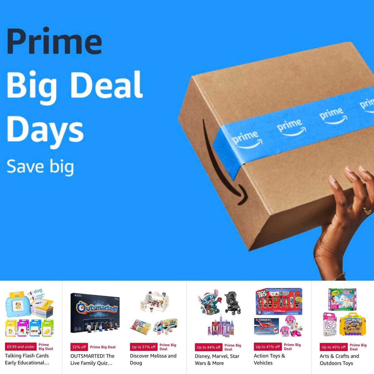 ***AMAZON PRIME BIG DEAL DAYS - ON NOW!***
Are you considering donating to our Toys and Teens appeal? Amazon has some great deals for Amazon Prime members on 10-11 October. A good opportunity to buy a bargain to donate to our Toys and Teens appeal!