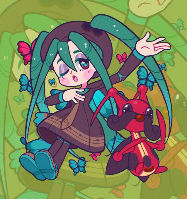 Buggy Poke Miku!!! I love her hair sm! 