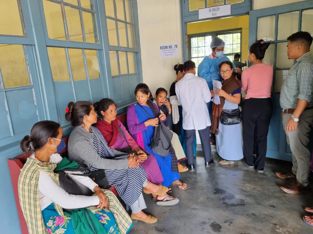 MolbioDx's tweet photo. People in remote areas have poor access to health services in Thadlaskein, #Meghalaya, said Dr Helen Uriah, MCH Officer at free health camp

#Truenat multi-disease testing platform is deployed in classrooms of a Univ. to test for:

📷TB
📷STIs
📷HPV
📷HBV
📷HCV
📷STIs
& lot more

#truenat #molbiodiagnostics #healthcamp #meghalaya