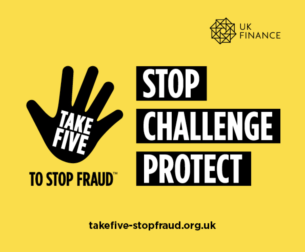 Could it be fake? It’s ok to reject or ignore any requests. Only criminals will try to rush or panic you.

Contact your bank immediately if you think you’ve fallen for a scam and report it to Action Fraud.

We support @TakeFive on #TakeFiveToStopFraud
takefive-stopfraud.org.uk