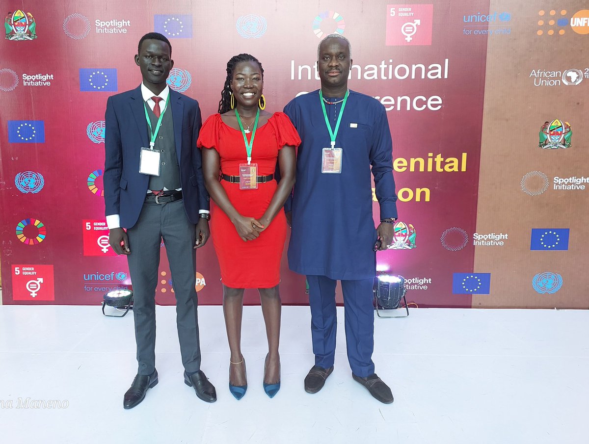 AnnaManeno's tweet photo. Day 2 of the International Conference  on Female Genital Mutilation 
"Change in a Generation" we are the Change we want to see. @OlajideDemola @AgutoPeter9599 @UNFPASouthSudan @unfpayapss @AfricanUnionUN @jumuiya #SSOT #SSOX #ICFGM2023 #EndFGMGeneration https://t.co/sBP2M84IoA