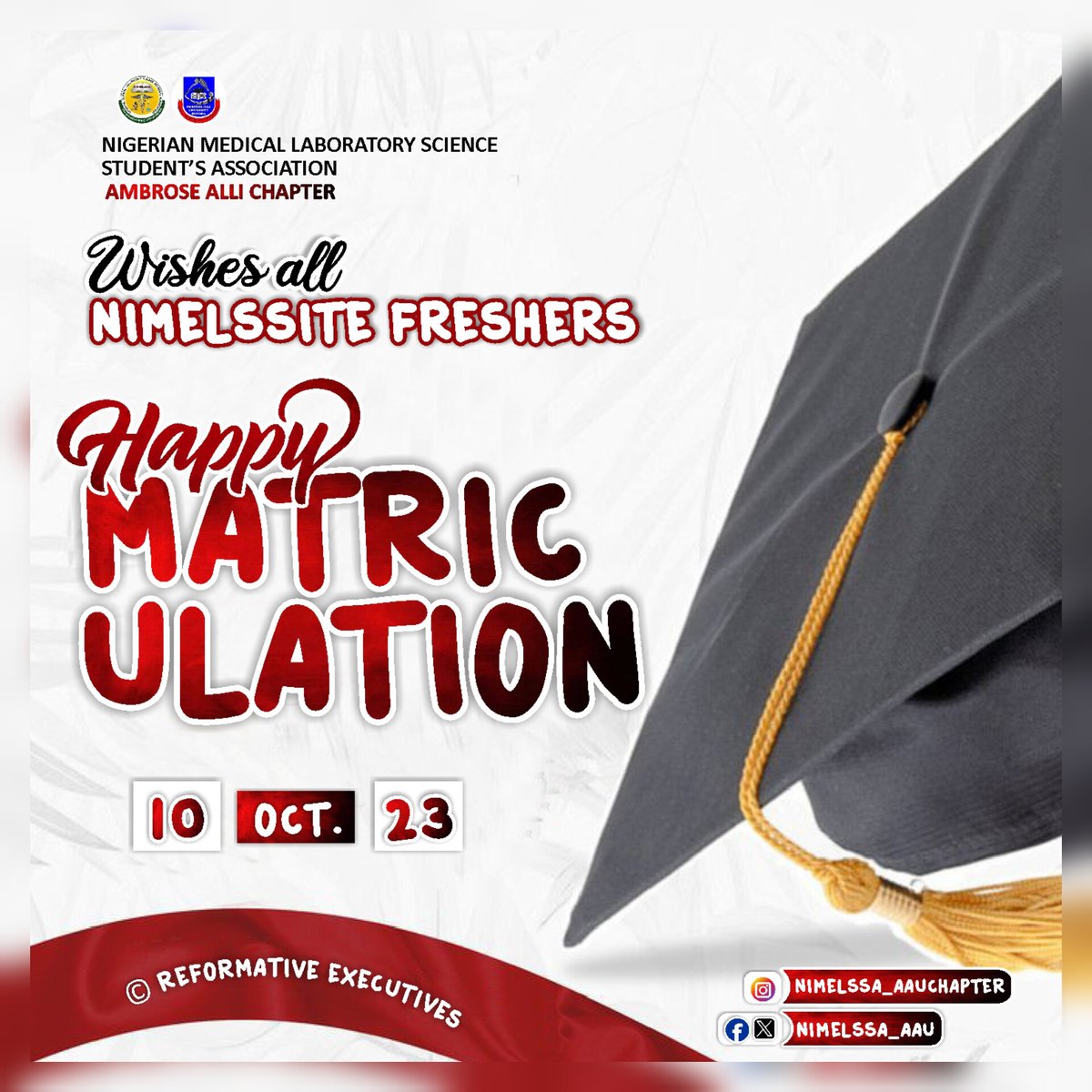 Nimelssa_AAU's tweet photo. Happy Matriculation to all NIMELSSITE AAU FRESHERS https://t.co/U8lTRyaURr