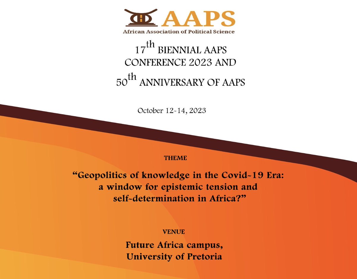 You are welcome to join the 17th biennial conference 2023 and the 50th anniversary of the African Association of Political Science