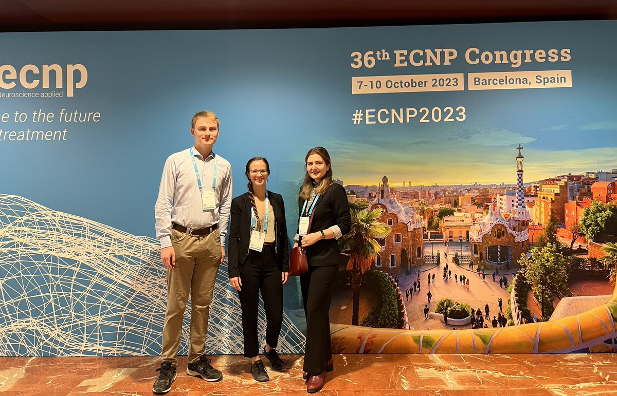MeghediVa's tweet image. A great privilege attending #ECNP2023 and having the chance of listening to outstanding talks in the field and fruitful discussions afterward.
Greetings from beautiful Barcelona! With my awesome colleagues @Daria_EA_Jensen @EndresKonrad
@ECNPtweets @AgingObesity @MPI_CBS