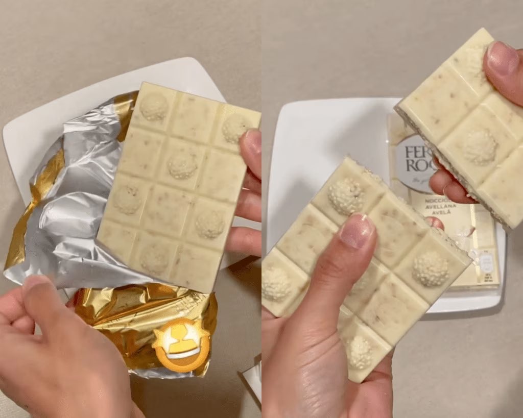 itssssssssara's tweet photo. Perghhh, baru tahu Ferrero Rocher ada keluarkan chocolate bar camni. Bapak besar wehhh. Ni kalau kasi gf ni agak-agak hilang tak craving dia? 🤤😆 https://t.co/a4L4fYTZKM