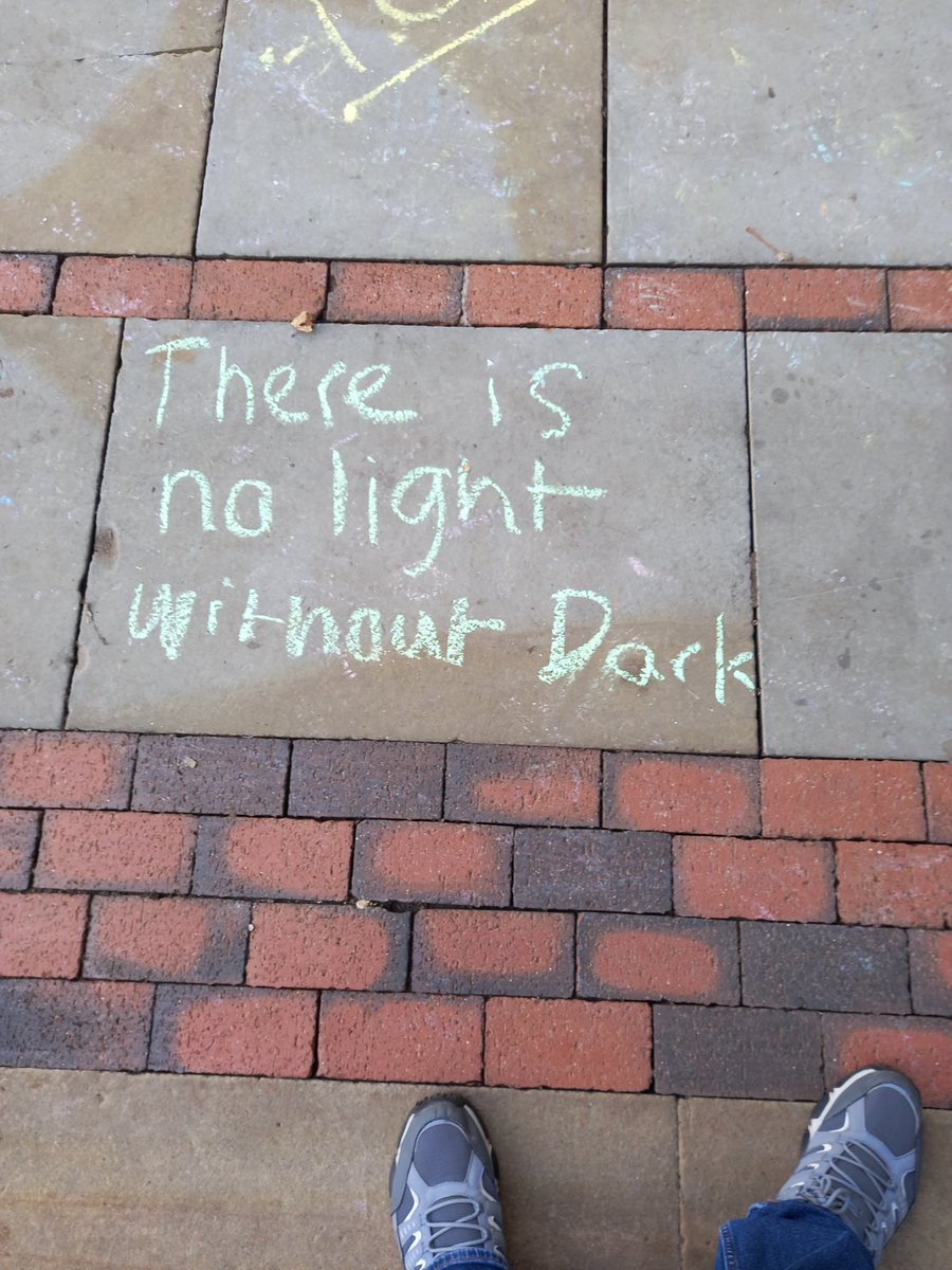 Glenn_Writes's tweet photo. I took the advice in chalk and spent five mins walking around St Peter's Square. @georgemiller99 and your beautiful team.... I got you. Because like Superman, you got me. Beautiful words and incredibly powerful. #ChalkAboutIt #WorldMentalHealthDay @ILoveMCR https://t.co/1KCTqoP8L5
