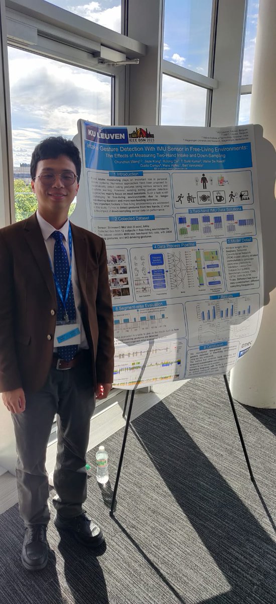 Bart Vanrumste (@bartvanrumste) on Twitter photo Congratulations to Chunzhuo Wang with a poster on "Food Intake Detection With IMUs in Free-Living Environments" at IEEE-EMBS Conference on Body Sensor Networks: Sensors and Systems for Digital Health
MIT Media Lab Boston.
<a href="/GroupT_KULeuven/">Campus Group T Leuven</a>
<a href="/eMediaResearch/">eMedia Research Lab</a>
<a href="/LeuvenAi/">Leuven.AI</a> Congratulations to Chunzhuo Wang with a poster on "Food Intake Detection With IMUs in Free-Living Environments" at IEEE-EMBS Conference on Body Sensor Networks: Sensors and Systems for Digital Health
MIT Media Lab Boston.
<a href="/GroupT_KULeuven/">Campus Group T Leuven</a>
<a href="/eMediaResearch/">eMedia Research Lab</a>
<a href="/LeuvenAi/">Leuven.AI</a>