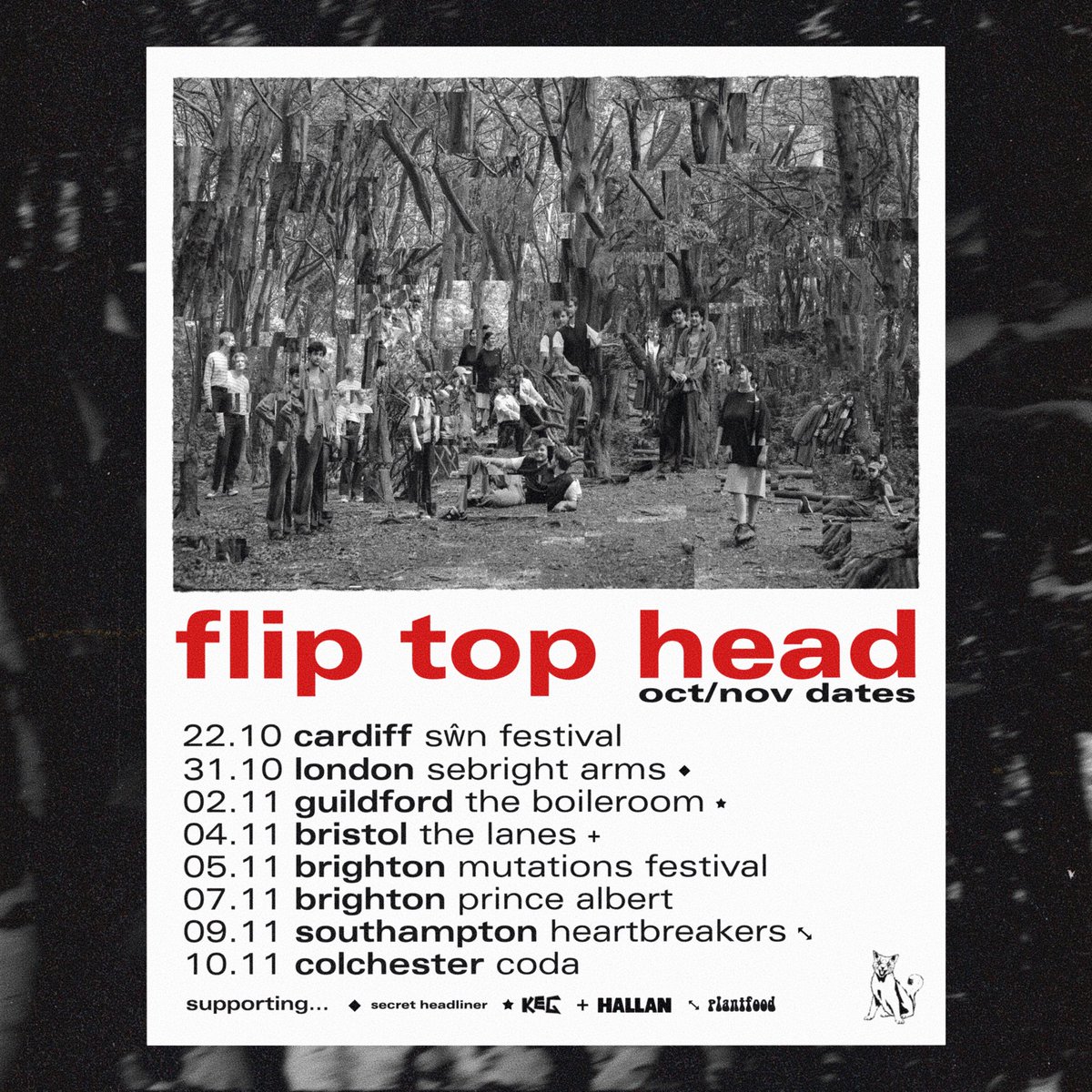 Hey rock n rollas, we are bloody delighted to announce our upcoming dates in October/November!

Tickets available via the link below 🎫 
linktr.ee/fliptophead

Photo collage by Katie Foxley
