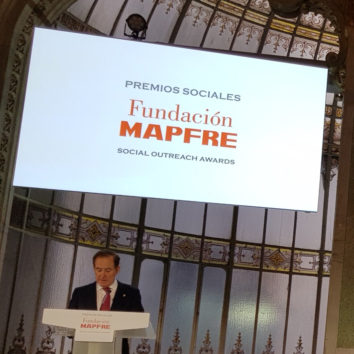MatildePelegri's tweet photo. "Es necesario alzar la voz ante las desigualdades". 

El presidente de @fmapfre, Antonio Huertas @ahuertasmejias, presenta los #PremiosSociales 2023

Bajo la presidencia de Su Majestad la Reina Doña Sofía @CasaReal https://t.co/nSmboBjcAJ