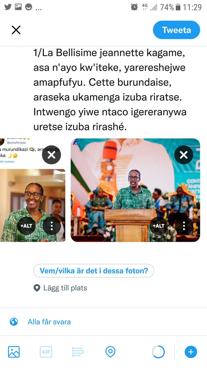 BdiCitizen's tweet photo. A***/ La Bellissime Jeannette Kagame, cette bdaise dans son savoureux kirundi natal a mis la foule en euphorie. Son français est bien épicé avc un accent parisien. Yarereshejwe anafyufyu, ubuntu n'ubugwaneza. Inseko yiwe isa n'izuba riserutse. Asa n'amazi y'umusarara nk'#Ubdi https://t.co/kZmSKjHhc4