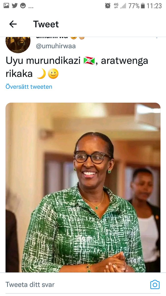 BdiCitizen's tweet photo. A***/ La Bellissime Jeannette Kagame, cette bdaise dans son savoureux kirundi natal a mis la foule en euphorie. Son français est bien épicé avc un accent parisien. Yarereshejwe anafyufyu, ubuntu n'ubugwaneza. Inseko yiwe isa n'izuba riserutse. Asa n'amazi y'umusarara nk'#Ubdi https://t.co/kZmSKjHhc4