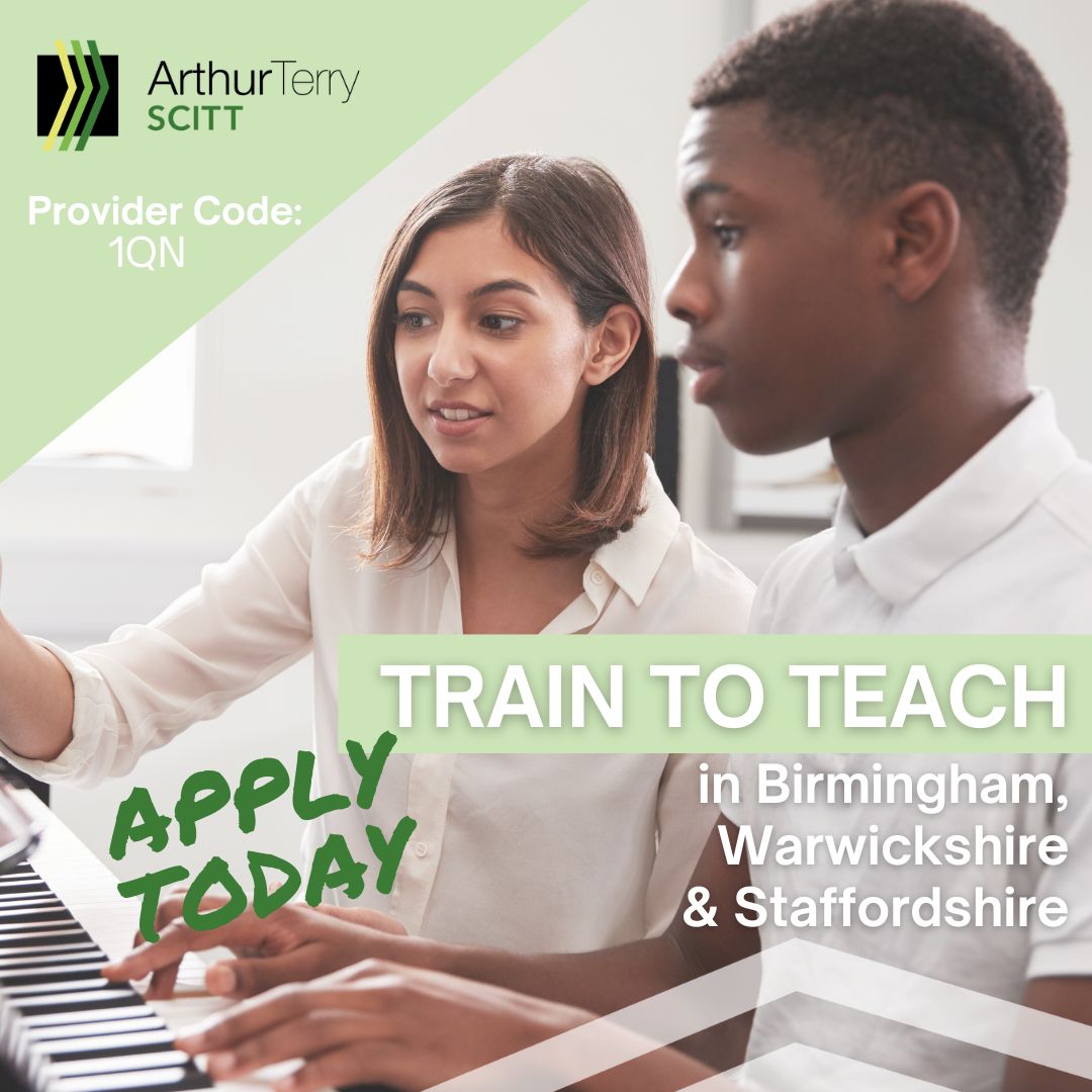 Applications to train to teach are now open!
To apply visit; gov.uk/apply-for-teac….
Provider code: 1QN
For more information on how we can support you on your train to teach journey, visit; arthurterryteachingschool.atlp.org.uk/train-to-teach/
.
#getintoteaching #becomeateacher #traintoteach #Birmingham