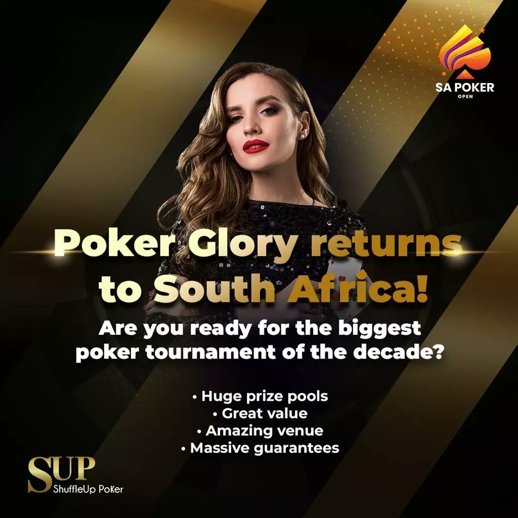 ShuffleUpSA's tweet photo. The SA Poker Open is going to be the biggest Poker tournament SA has seen in years!

The excitement is growing as we get closer to the series!

Series begins 26 October to 5 November 

In La Toscana, Montecasino

We'll see you there! https://t.co/AyL1y7R5We
