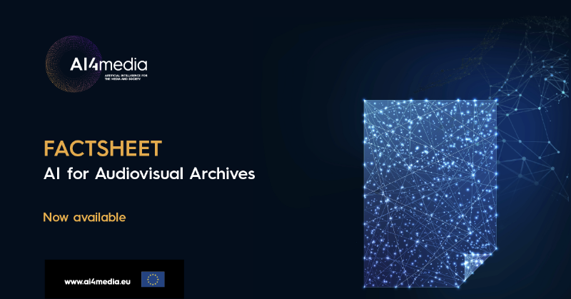 ai4mediaproject's tweet photo. NEW #AI4Media #factsheet available!🤩

Discover the latest insights on the current challenges, potentials and good practices for implementing and using #AI in audiovisual archives in the Balkan and Mediterranean regions.🌍

Curious? Learn more here ⤵️ https://t.co/QnVWoX7863