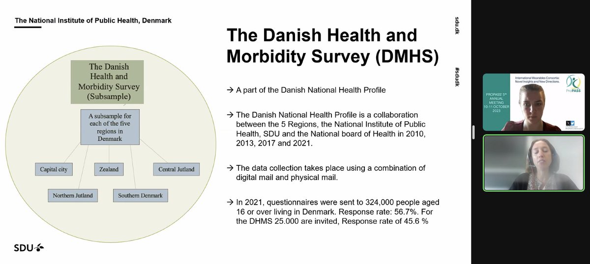 richpulsford's tweet image. 4/4 in this new @ProPASSconsort cohorts session, Christina Bjørk Petersen and Martin Eghøj describe physical activity assessment in the Danish Health and Morbidity Survey. #propassconference2023