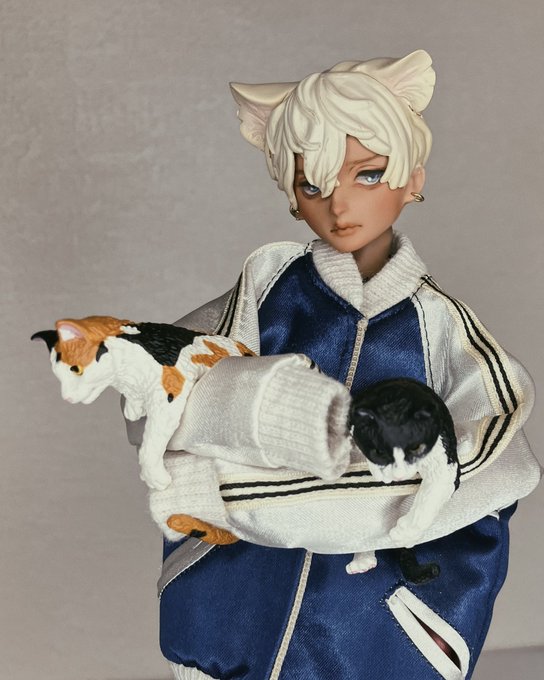この猫のガチャ、ドールに抱っこさせられてすごい可愛いからみんなも回すべき〜〜〜!!! 