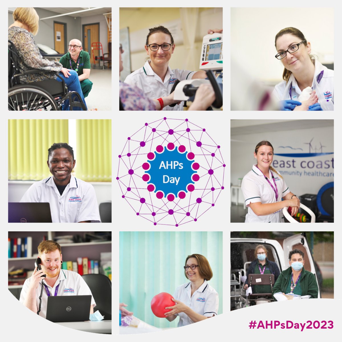 Happy 6th #AHPsDay! We'd like to say a special thank you to our ECCH teams of AHPs, which includes:

💪 Physiotherapists
🧑‍⚕️Occupational Therapists
💬 Speech &amp; Language Therapists
🦶 Podiatrists
🚑 Paramedics
🍏 Dieticians

#AHPsDay2023🌟