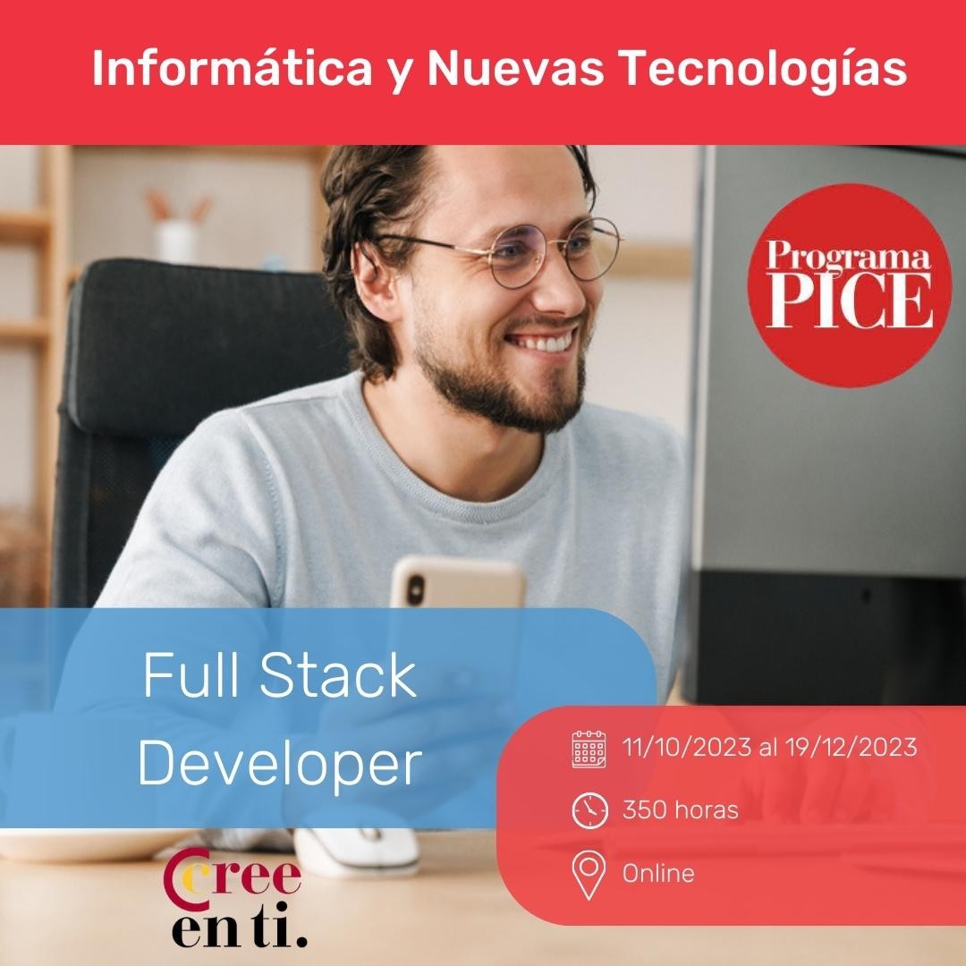 CamaradeMadrid's tweet image. ⚪ Curso Full Stack Developer

Curso dentro del programa #PICE, es gratuito y exclusivo para jóvenes desempleados ente 16 y 29 años inscritos en Garantía Juvenil.

¡Te acompañamos para que accedas a un empleo en este ámbito! acortar.link/SESvOK

#CámaraMadrid @ProgramaPICE