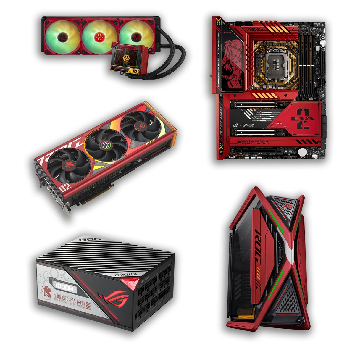 Streamcare_de's tweet photo. Schon die @asusrogde Evangelion Special Editions gesehen? Damit könnte man doch mal einen schicken PC bauen, findet ihr nicht? https://t.co/PslleflJVB