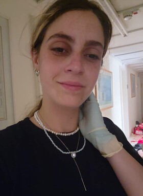 Look into her eyes. Seconds before the terrorists stormed in, 22-year-old Amit sent a message to her sister: 'They're here, I love you all.' When her sister called, it was too late – she heard Amit beg for mercy, pleading "Please, no," while the terrorists killed her #HamasisISIS