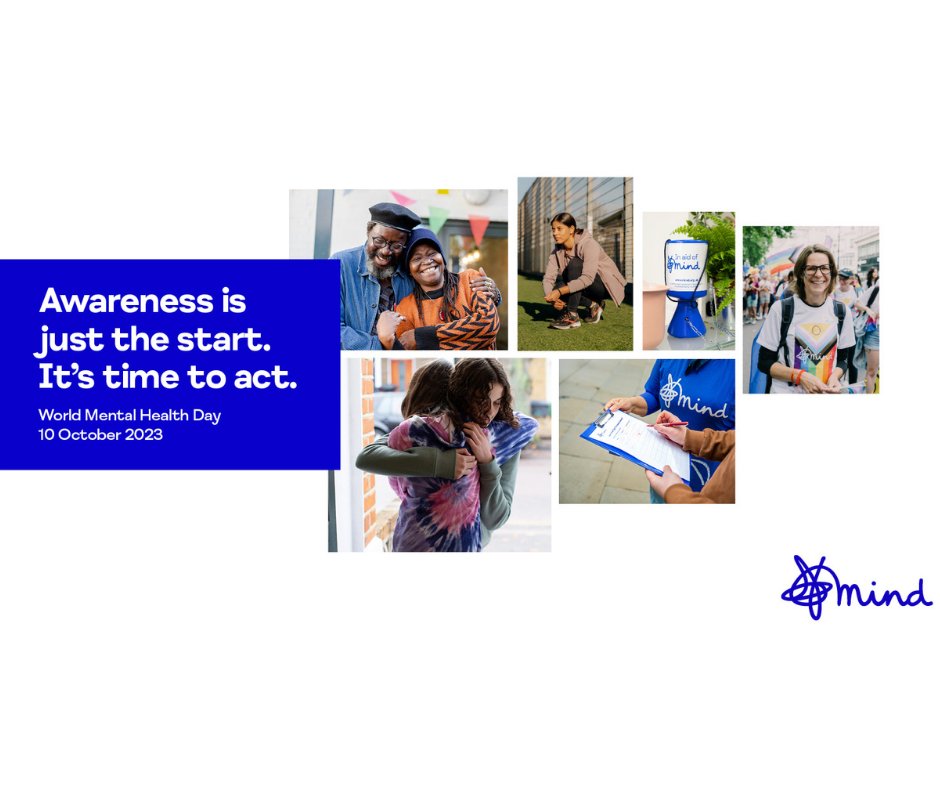Today is World Mental Health Day. It's a day to raise awareness of mental health problems. More and more of us are aware of mental health.

mind.org.uk/get-involved/w…