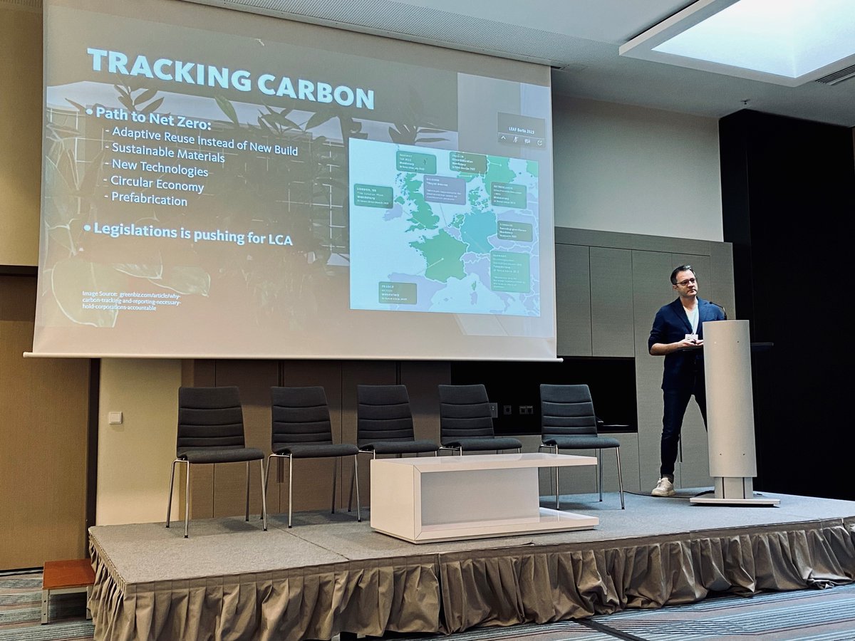 arlenstawasz's tweet photo. Inspiring to hear @LPlatkowski's future trends that we need to understand that impact the #architecture and #design industry. Full house for the talk with @Gensler_Europe @gensler_design #LEAF2023 #lca #regenerativedesign #lowcarbon #ai #sustainablecities https://t.co/l2mpca5kAT