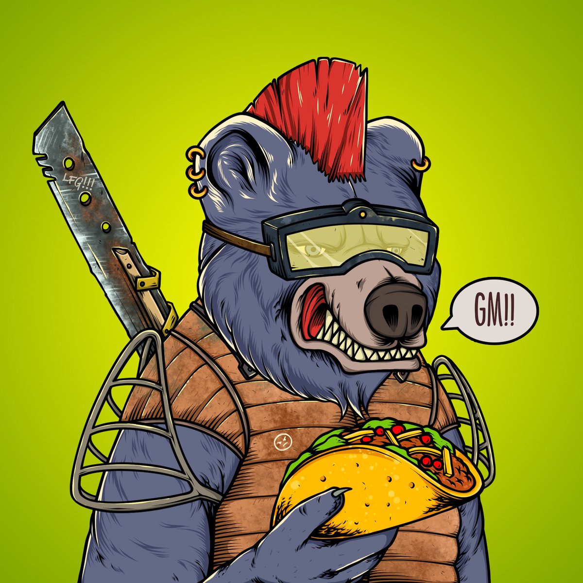 MaxbearsNFT's tweet image. Gm to all the grinders and #POLYGON familia 💜🫶
Have a great Taco Day! 🌮

#MXBEARS #onPolygon