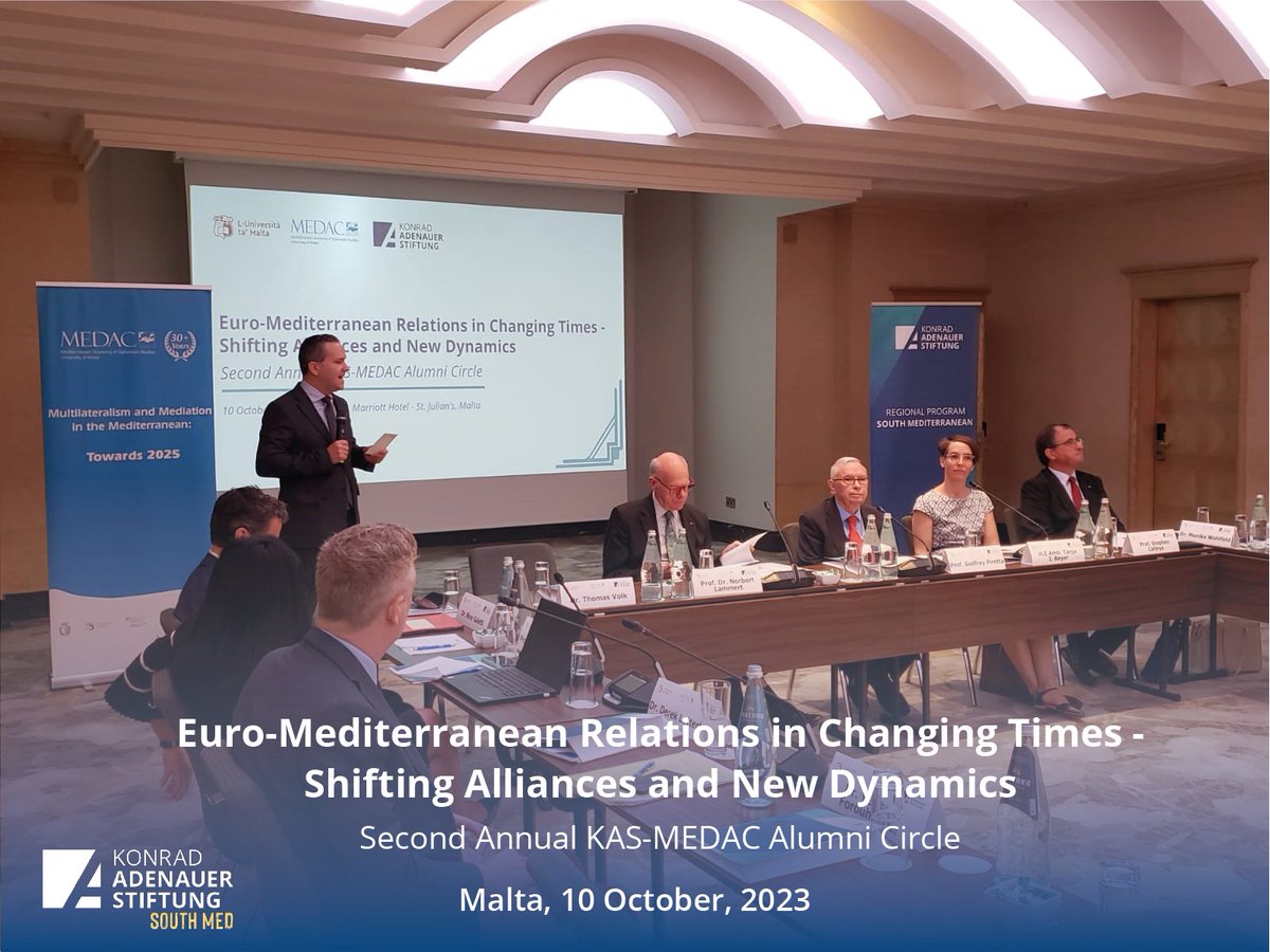 KAS Regional Program Political Dialogue South MED tweet media