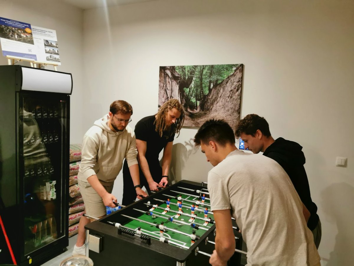 LeanCodePl's tweet photo. At LeanCode, we're not just about coding; we're about fostering fun and #team spirit. Did you know that most of us are fans of #tablefootball ⚽? Yes, you read that right! And we've taken it to a whole new level by integrating technology into the game. https://t.co/Cf7f1Zh5is