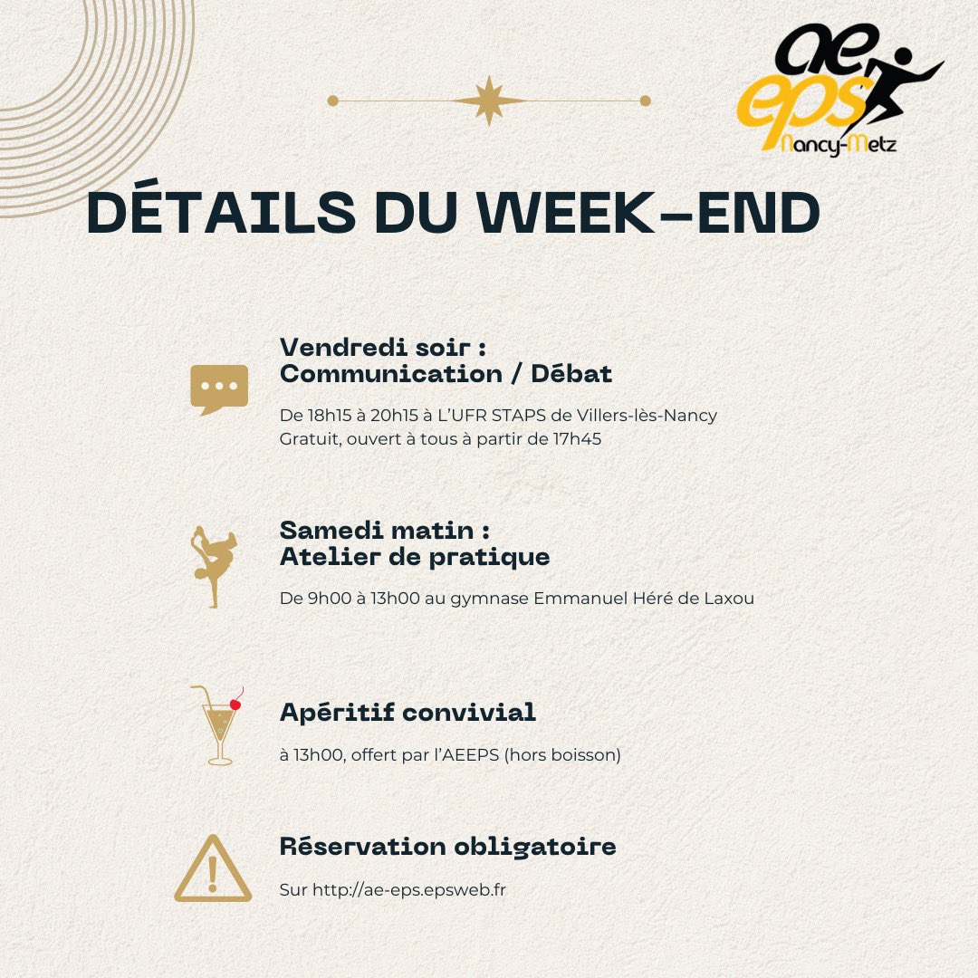 🚨Ce vendredi 13 et ce samedi 14 !!

Lien pour s’inscrire : ae-eps.epsweb.fr