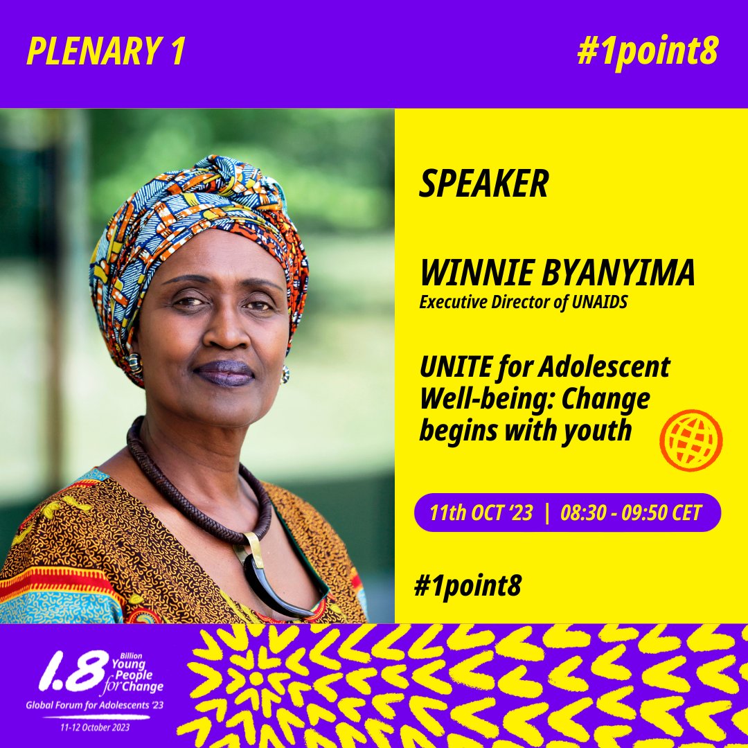 More than 1M youth have told us what they need for their health & well-being. We must not leave them behind!

Am pleased to help launch this week's Global Forum for Adolescents with a call to 'UNITE for Adolescent Well-being!' 🌟

#1point8
Register here 👉🏾 inevent.com/en/PMNCH-16649…