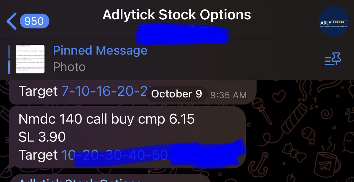 Today we DOUBLED the money in NmdcStockOption 

Profit of 25,000 Per Lot

#metalstocks #metal 

Special Pricing of ₹2209 (31 Days) for the early birds those who like and retweet today! 

Will DM the Joining link 

Looking forward to helping and guiding the serious candidates