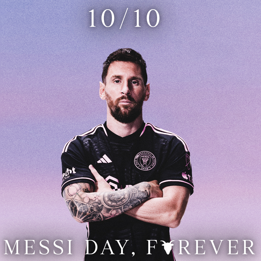 🔟/🔟 
a day. a number. the goat. 

we introduce from today that 10/10 is officially Messi Day. stay tuned for what's to come. you’re not ready.